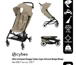 Van Asten BabySuperstore Ultra Compact Buggy Cybex Agis Almond Beige/Beige aanbieding