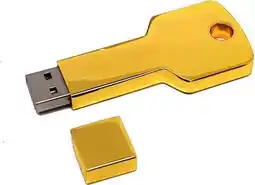 Bol.com Ulticool USB-stick Sleutel - 8 GB - Wonen - Goud aanbieding