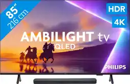 Coolblue Philips Ambilight 85 PUS8500 QLED 4K (2025) + JBL Bar 300 MK2 Zwart aanbieding