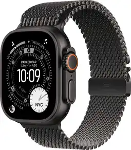 Expert Apple Watch Ultra 3 GPS + Cellular 49mm met Milanese Loop - Small Smartwatch Zwart aanbieding