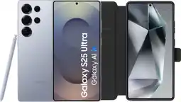 Coolblue Samsung Galaxy S25 Ultra 256GB Zilver 5G + BlueBuilt Book Case Zwart aanbieding