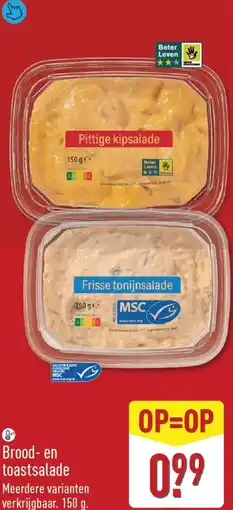 ALDI Brood en toastsalade aanbieding
