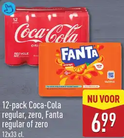 ALDI Coca-Cola regular, zero, Fanta regular of zero aanbieding