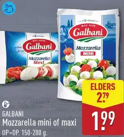 ALDI Galbani Mozzarella mini of maxi aanbieding