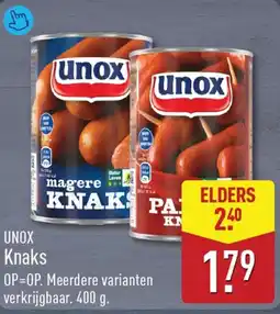 ALDI Unox knaks aanbieding