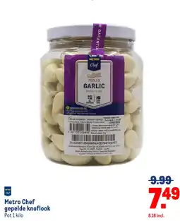 Makro Metro Chef gepelde knoflook aanbieding