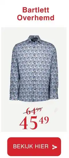 Van Dal Mannenmode Bartlett Overhemd aanbieding