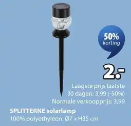 Jysk Splitterne solarlamp aanbieding