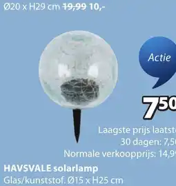 Jysk Havsvale solarlamp aanbieding