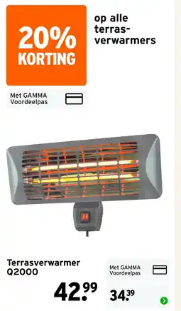 GAMMA Terrasverwarmer aanbieding