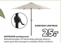 Jysk Nappedam marktparasol aanbieding