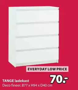 Jysk Tange ladekast aanbieding
