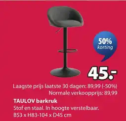Jysk Taulov barkruk aanbieding