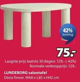 Jysk Lundeborg salontafel aanbieding