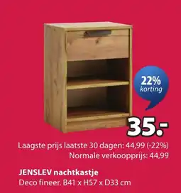 Jysk Jenslev nachtkastje aanbieding