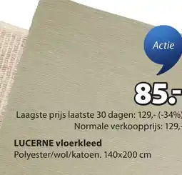 Jysk Lucerne vloerkleed aanbieding