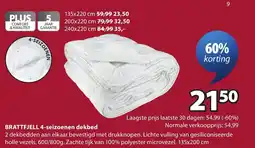 Jysk Brattfjell 4-seizoenen dekbed aanbieding