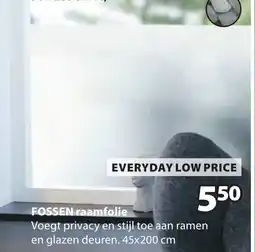 Jysk Fossen raamfolie aanbieding