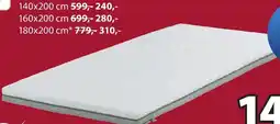 Jysk Wellpur bokselvi topmatras aanbieding