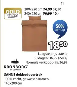Jysk Sanne dekbedovertrek aanbieding