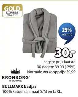 Jysk Bullmark badjas aanbieding