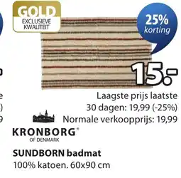 Jysk Sundborn badmat aanbieding