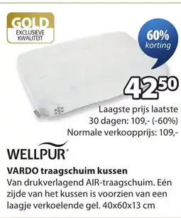 Jysk Vardo traagschuim kussen aanbieding