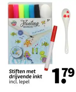 Wibra Stiften met drijvende inkt aanbieding
