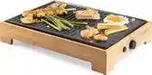 MediaMarkt Domo Plancha Grill Bamboo Style Grillplaat Bruin aanbieding