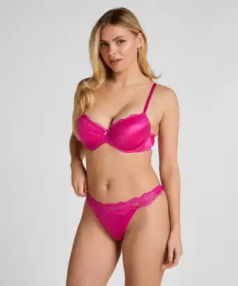 Hunkemoller Hunkemöller String Lace & Shine Roze aanbieding