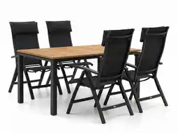 Kees Smit Bellagio Lugo/Linosa 180cm dining tuinset 5-delig verstelbaar aanbieding