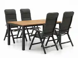 Kees Smit Forza Tione/Linosa 100cm dining tuinset 5-delig verstelbaar aanbieding