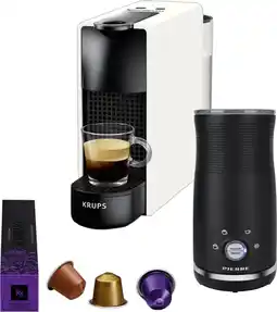 Coolblue Krups Nespresso Essenza Mini XN1101 Wit + Pierre Melkopschuimer aanbieding
