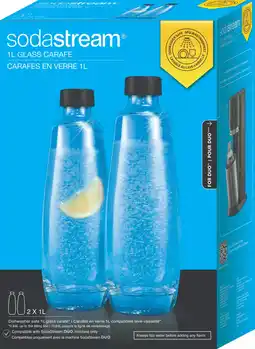 Coolblue SodaStream DUO Glazen karaffen 1 liter 2-pack aanbieding
