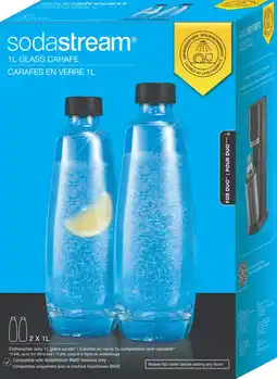 Coolblue SodaStream DUO Glazen karaffen 1 liter 2-pack aanbieding