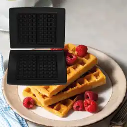 Expert Fritel Bakplaten wafels 4x7 Kookaccessoires Grijs aanbieding