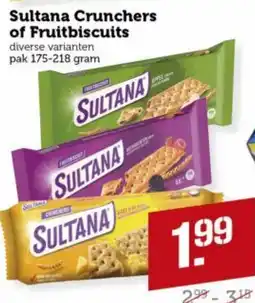 Lekker Makkelijk Sultana crunchers of fruitbiscuits aanbieding