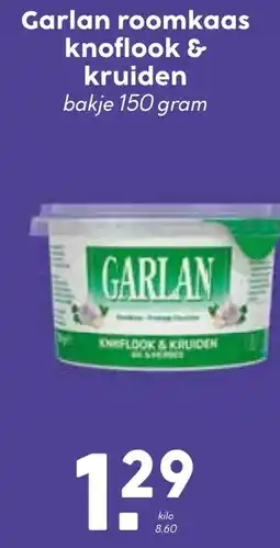 De Boerenschuur Garlan roomkaas knoflook & kruiden aanbieding