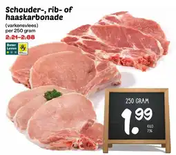 De Boerenschuur Schouder, rib of haaskarbonade aanbieding