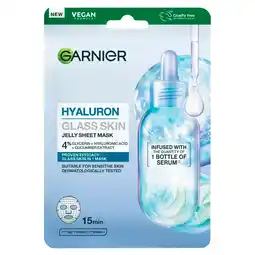 Kruidvat Garnier Hyaluron Glass Skin Jelly Sheet Mask aanbieding
