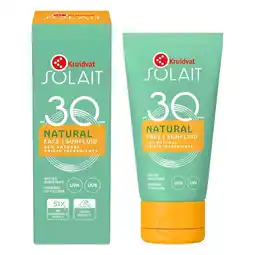 Kruidvat Kruidvat Solait Natural Face SPF30 Sun Fluid aanbieding