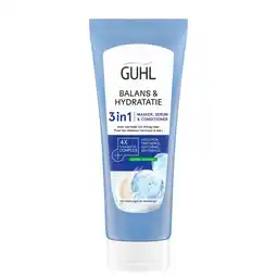 Kruidvat Guhl Balans & Hydratatie 3-In-1 Masker, Serum & Conditioner aanbieding