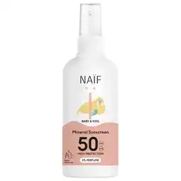 Kruidvat Naïf Baby & Kids Mineral Sunscreen SPF50 Zonnespray aanbieding