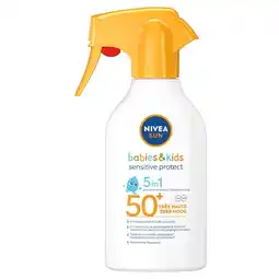 Kruidvat NIVEA Sun Babies & Kids Sensitive Protect SPF50+ Zonnebrandspray aanbieding