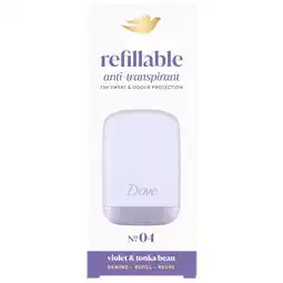 Kruidvat Dove No.04 Violet & Tonkabean Refillable Antitranspirant Starterkit aanbieding