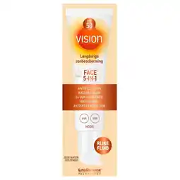 Kruidvat Vision Face 5-In-1 SPF50 Rijke Zonnebrandfluïde aanbieding