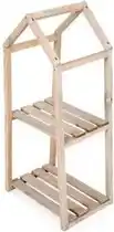 Bol.com Plantenrek houten etagère 2 lagen 76 cm multicolor plantentafel aanbieding