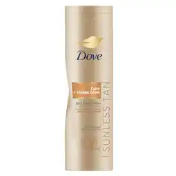 Kruidvat Dove Sunless Tan Light to Medium Selftan Lotion aanbieding
