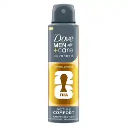 Kruidvat Dove Men+Care Advanced Active Comfort FIFA Edition Antitranspirant Deodorant Spray aanbieding
