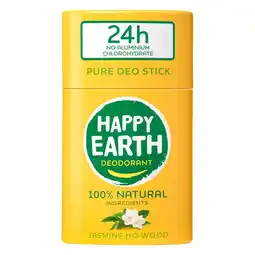 Kruidvat Happy Earth Jasmine Ho Wood Pure Deo Stick aanbieding